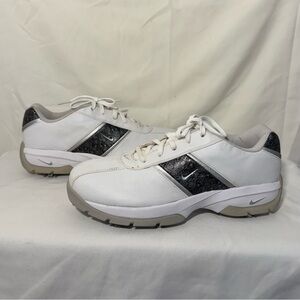 Women's NIKE Sports‎ Performance CHAMP White Leather Soft Spike Golf Shoes Sz 8